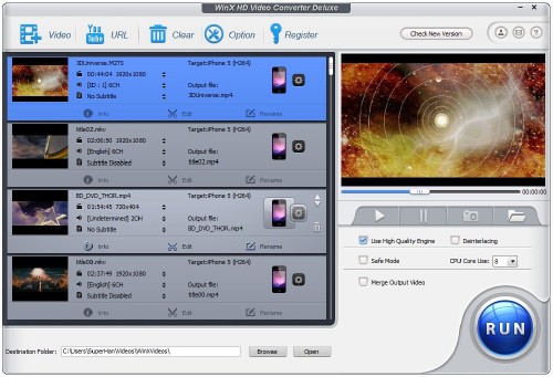 WinX HD Video Converter Deluxe v5.0.1.179 WinX HD Video Converter Deluxe v5.0.1.179