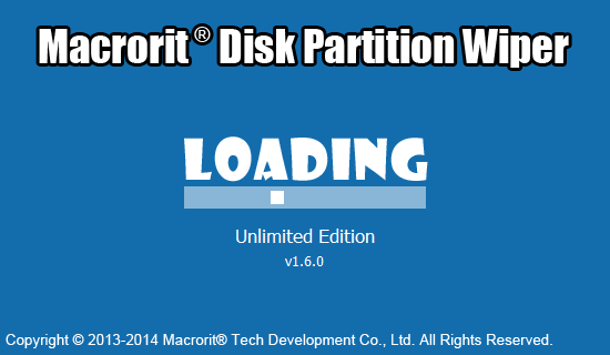 Macrorit Disk Partition Wiper 1.6.0 Unlimited Edition Macrorit Disk Partition Wiper 1.6.0 Unlimited Edition
