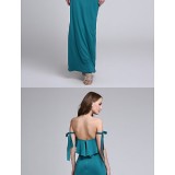 Bridesmaid-Dresses---Ankle-length-Jersey-Bridesmaid-Dress-Sexy-Sheath-Column-Off-the-shoulder-with-Bow