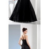 Australia-Formal-Evening-Dress-Black-A-line-Strapless-Long-Floor-length-Satin