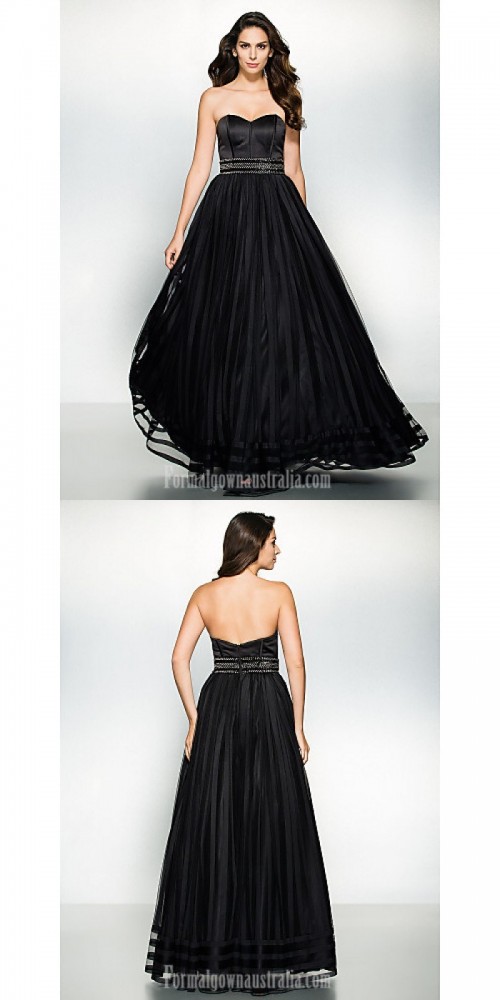 Australia Formal Dress Evening Gowns Black A-line Sweetheart Long Floor-length Organza Satin
https://www.formalgownaustralia.com/