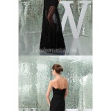 Australia-Formal-Evening-Dress-Black-Petite-A-line-Strapless-Long-Floor-length-Lace-Dress-Tulle