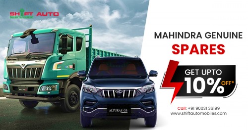 Pick your Mahindra Car / Bus / Truck Spare Parts and get up to 5% off. Trustworthy - Affordable - Convenient.

 Choose from a wide range of quality spares at low prices. Order today, Enquiries 

contact at +91 9108826199 

Visit us: http://shiftautomobiles.com/