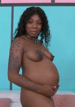 A Black Pregnant Babe Gags On White Cocks (2021)